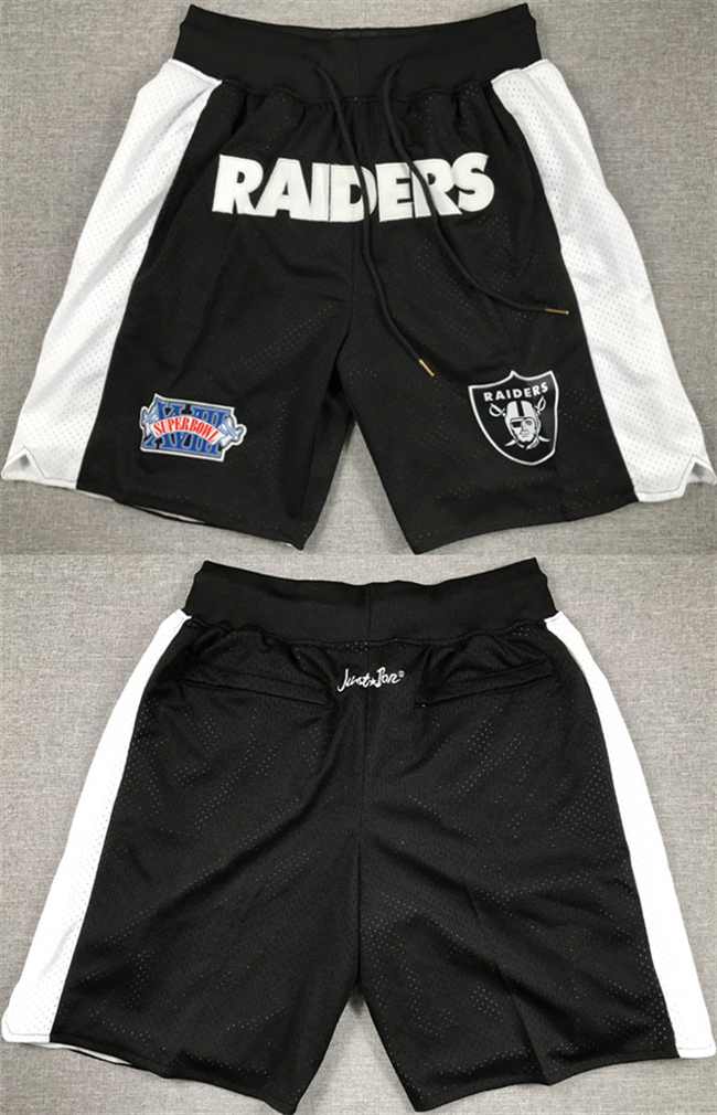Men's Las Vegas Raiders Black/White Shorts
